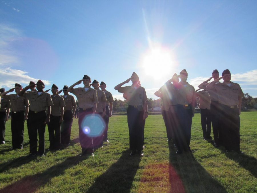 During the morning of September 11, NJROTC members met for an early morning salute to remember the victims of 9/11.