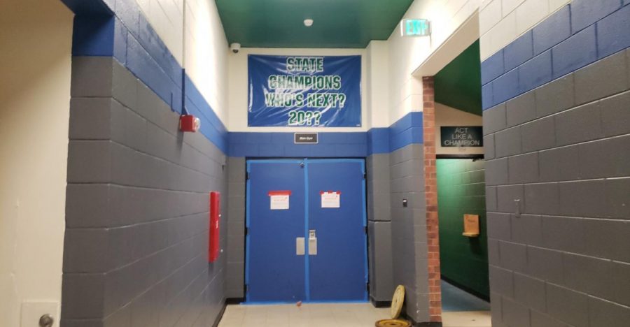 What happened behind these closed doors? Fumes from the gym project shut down school early on Friday the 18th, sending students and staff home early.