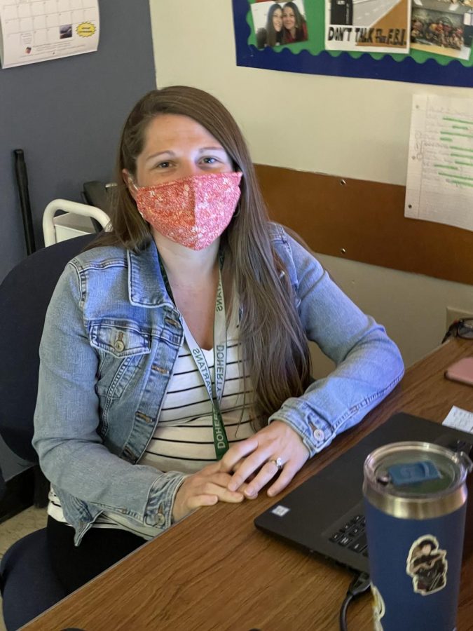 English department chair Nicole Vollmer has adapted to pandemic needs, but looks forward to using the teacher tools she knows are best for students.