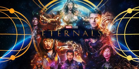 Eternals featured image, all of the Eternals. Ad for the movie.