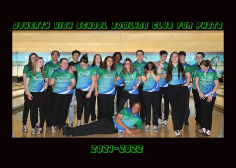 Dohertys bowling team pose for a group picture.
