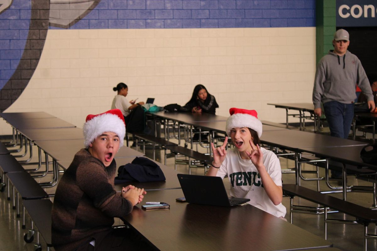 Two+Doherty+students+feeling+the+holiday+spirit.