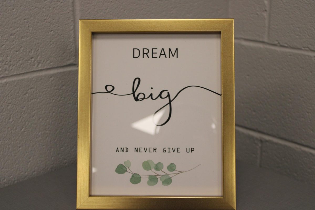 Dream big motivational poster.