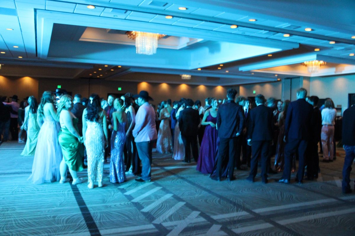 The prom dance floor being filled with people. (May 4, 2024)