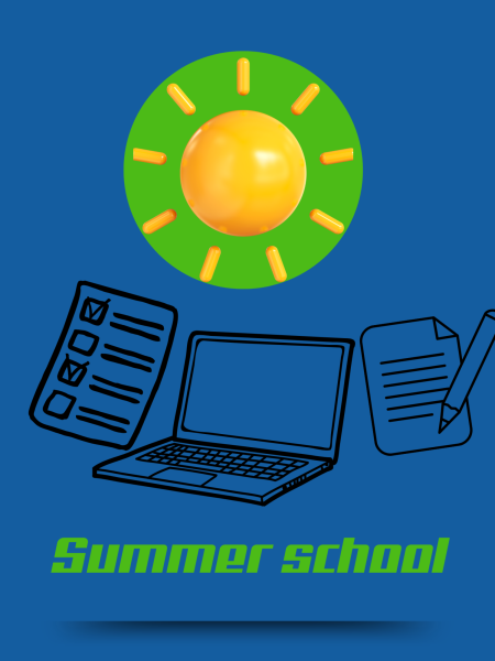 A graphic design about summer school. 