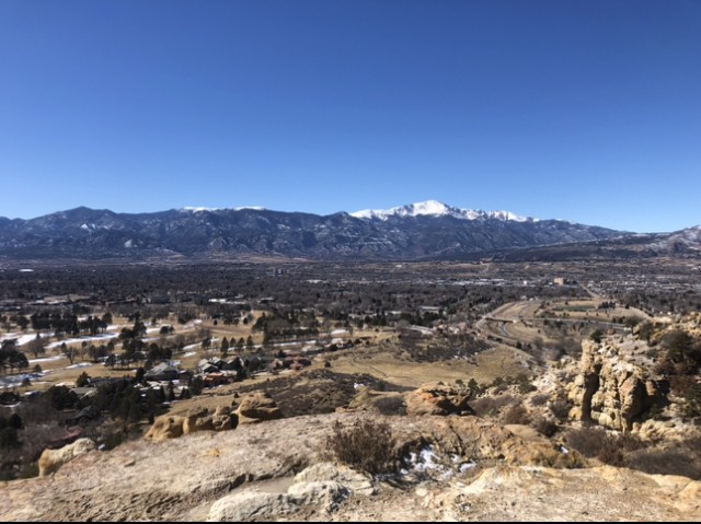 This is at the top of one of the hikes in Palmer Park, taken in October.