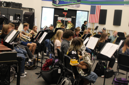 Wind Symphony practicing for their concert. 