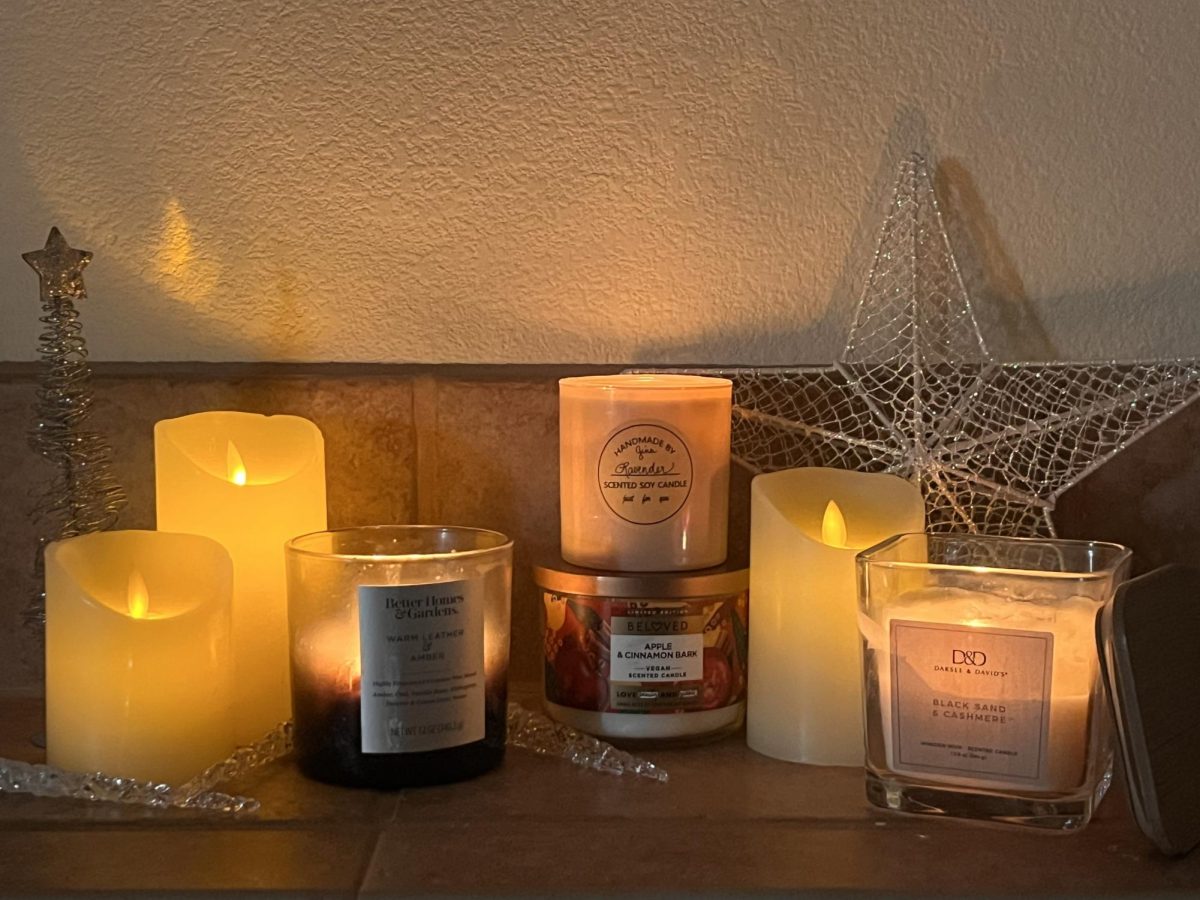 An assortment of scented candles.