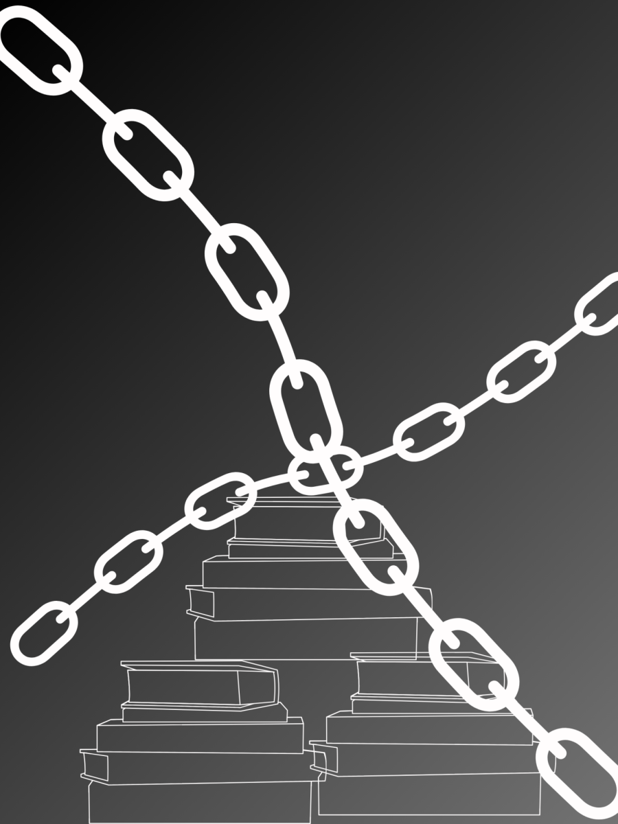 An Illustration based on the idea that students are being chained down by their academics. 