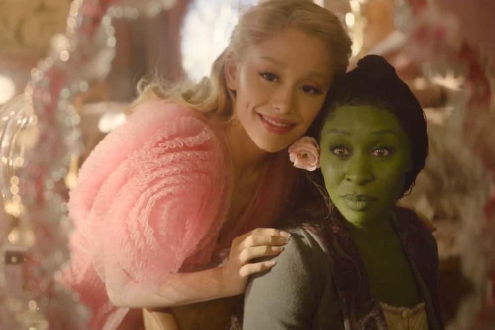 Clip from Wicked, showing Glinda and Elphaba close bond.