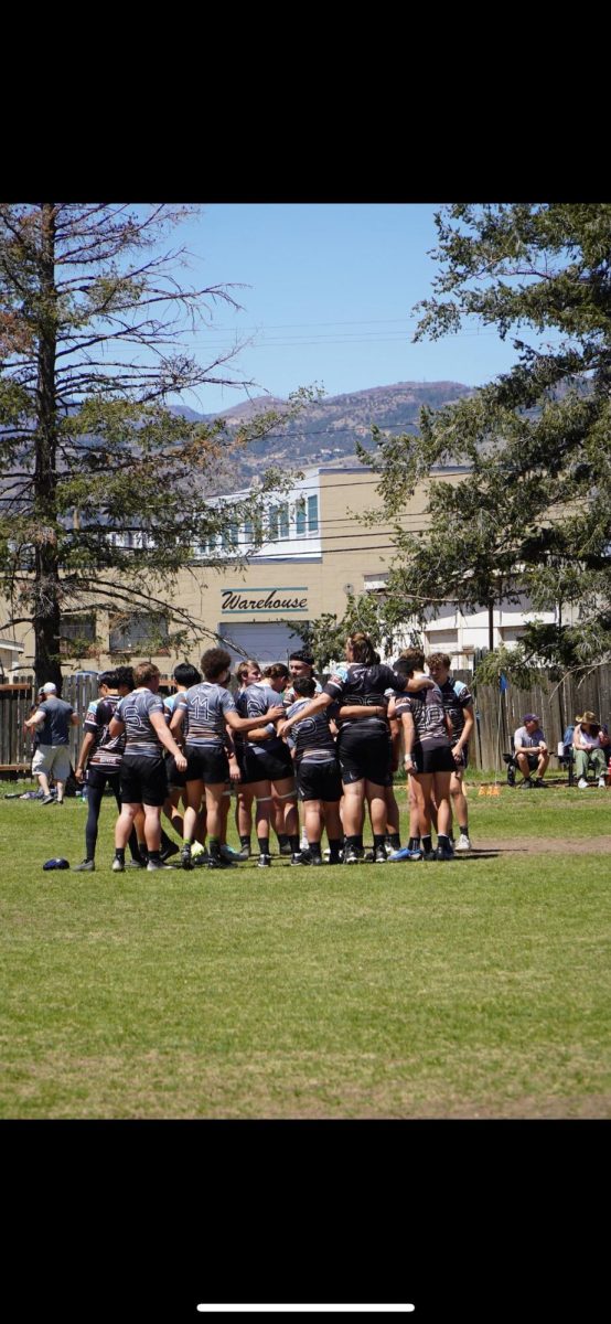 Palmer huddled up.