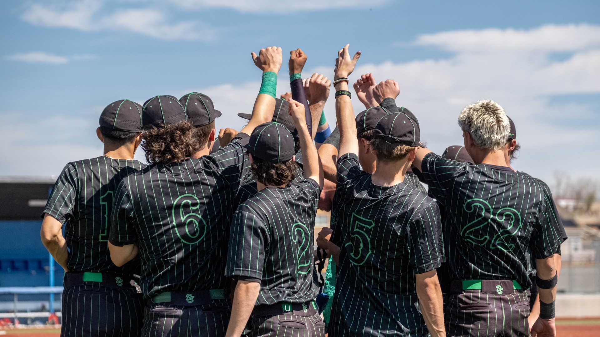 Doherty Baseball team break it down after a dominant win versus Fountain-Fort Carson
