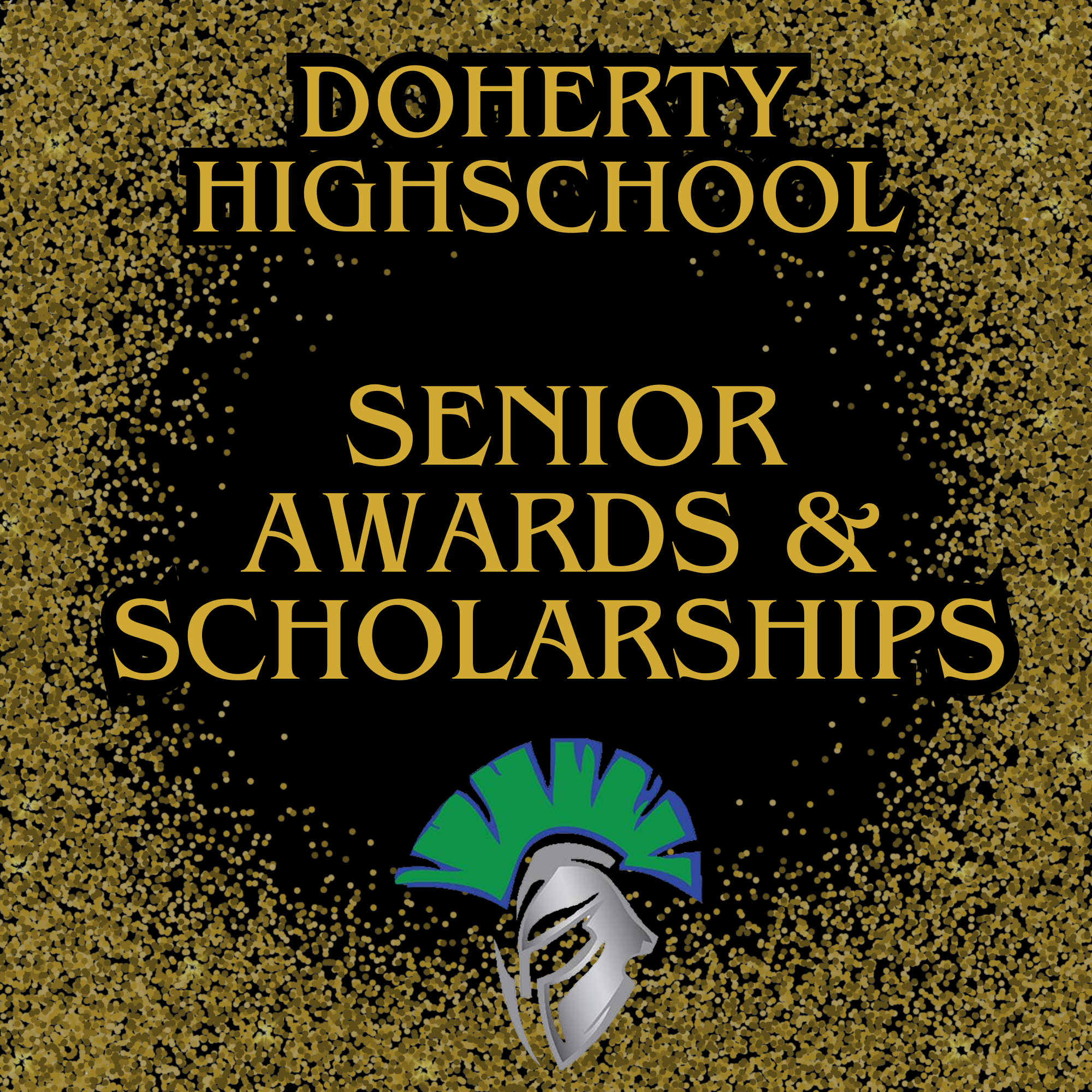 Canva graphic for "Senior Awards" story- Amoni Burns